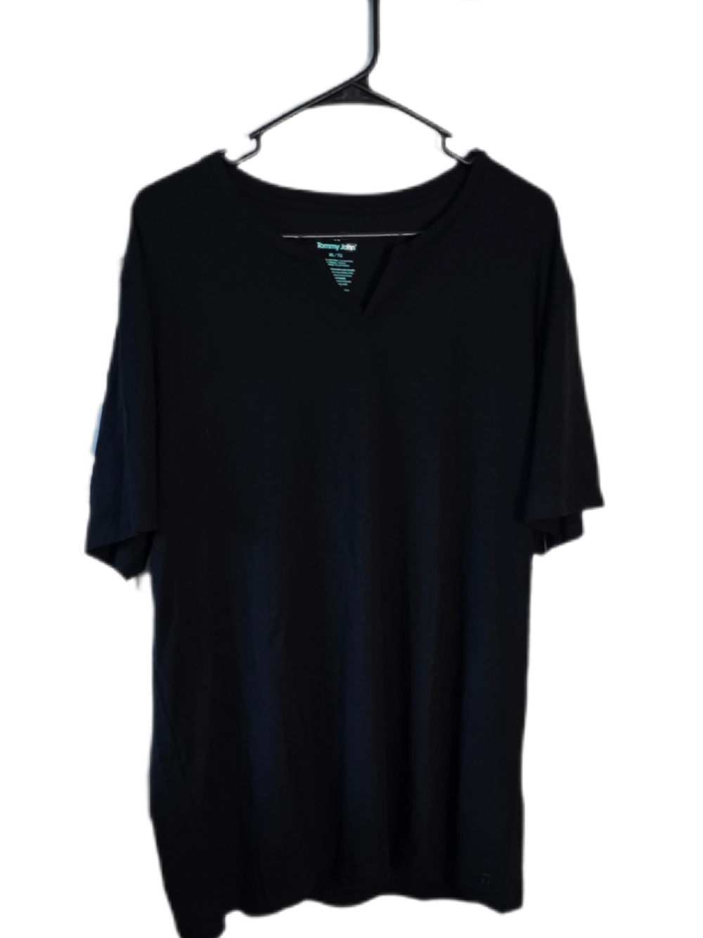 Women's Tommy John Second Skin Moroccan Tee (Modern Fit) in black, size XL